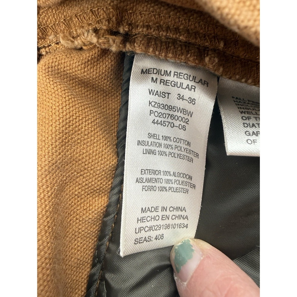 Workwear Insulated Duck Canvas Overalls Brown Medium Walls Zero-Zone - Picture 7 of 8